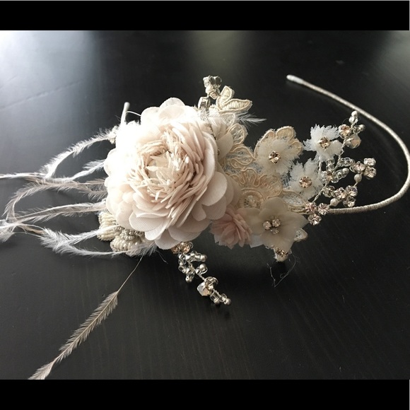 Floral Wedding Headband - Picture 1 of 6